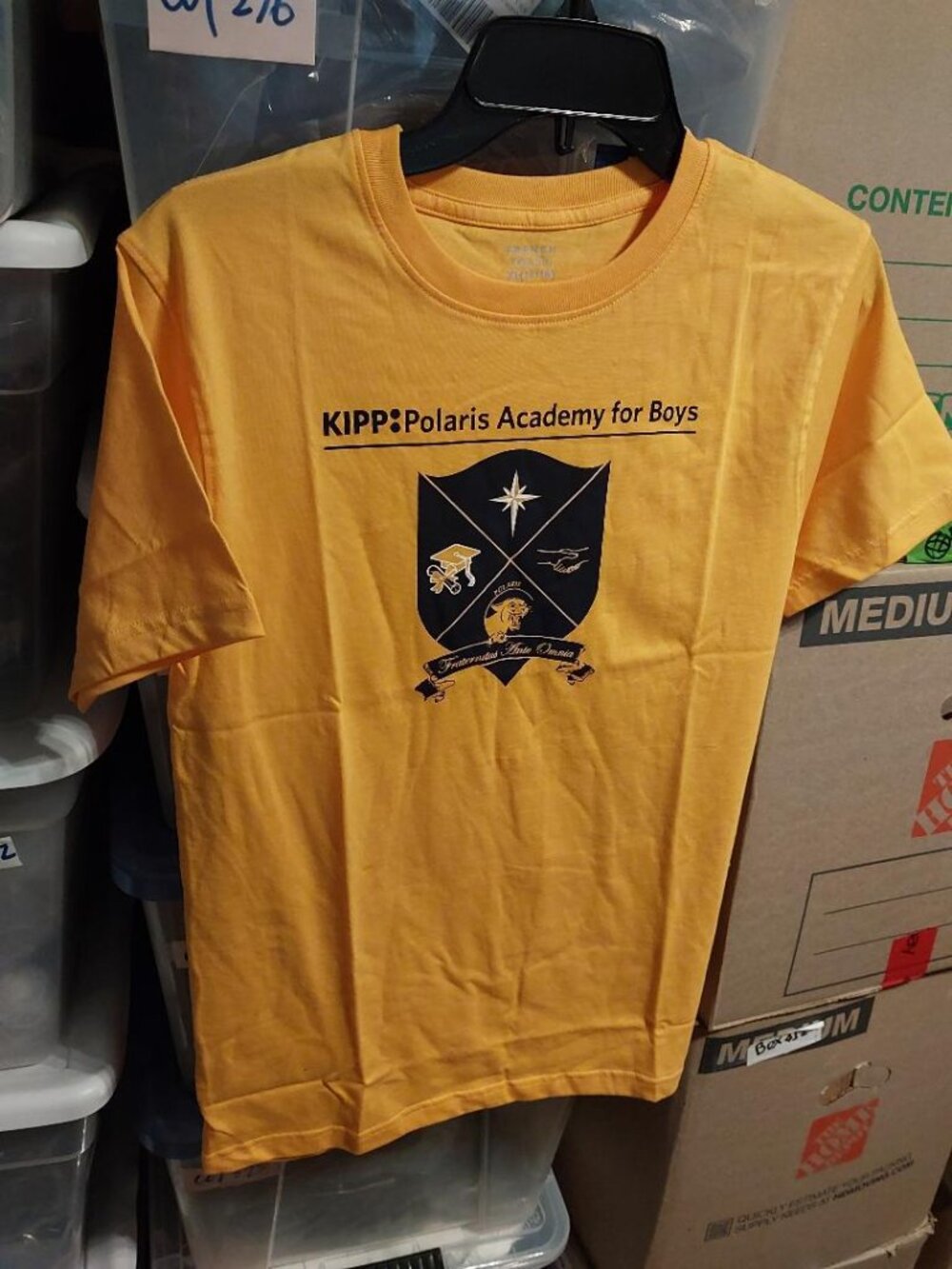 NEW ! French Toast Kipp: Polaris Academ For Boys Yellow T Shirt Size XL